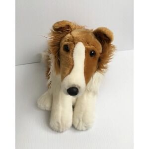 VTG Animal Alley Toys R Us 12" Collie Lassie Puppy Dog Stuffed Animal Plush 2000